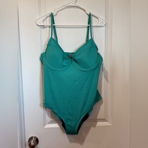 Old Navy Teal Textured One-Piece Swimsuit
